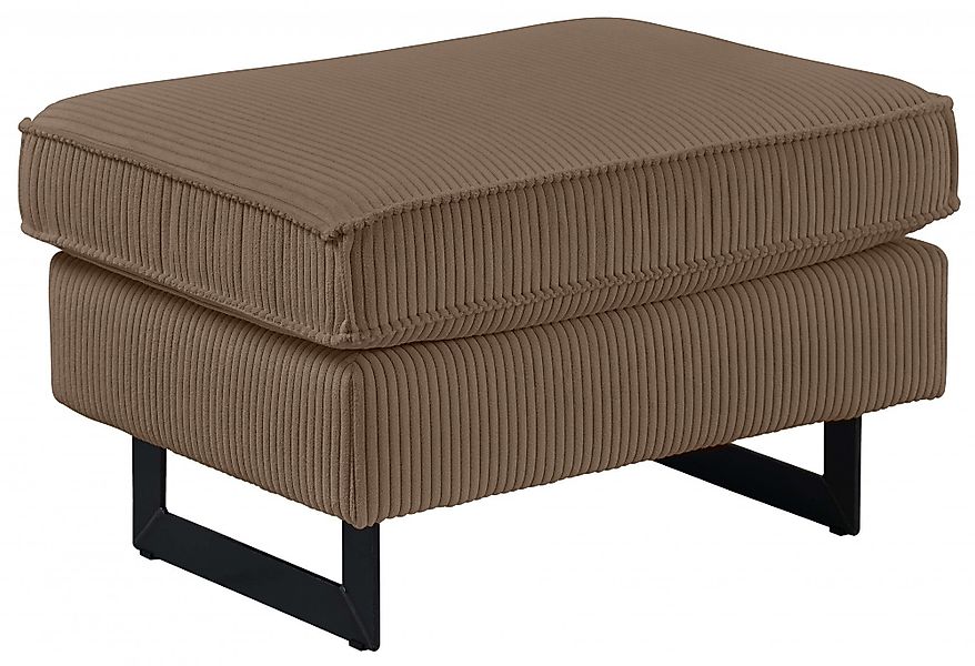 Home affaire Polsterhocker "Pinto" mit Keder, Metallfüßen und auch in Cord günstig online kaufen