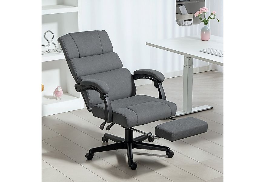 HOMCOM Schreibtischstuhl mit Lendenkissen und Kopfstütze, höhenverstellbar günstig online kaufen