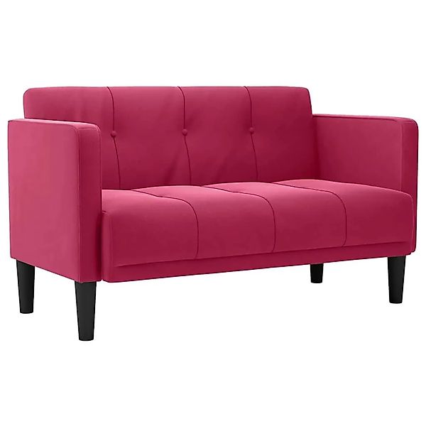 vidaXL Zweisitzer-Sofa Weinrot 111 cm Samt 4100573 günstig online kaufen