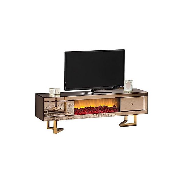 Xlmoebel TV-Schrank Luxuriöses TV-Möbel mit Kamin - Fernsehmöbelboard Sideb günstig online kaufen