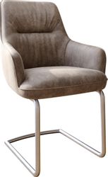 DELIFE Polsterstuhl Zelia-Flex, mit Armlehnen Freischwinger günstig online kaufen