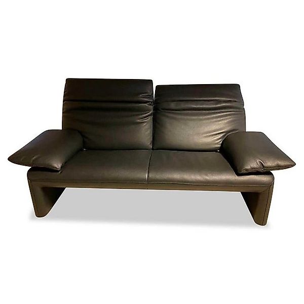 Jori 2-Sitzer Sofa Linea Mobil JR 8780 Leder Fuerte Schwarz günstig online kaufen