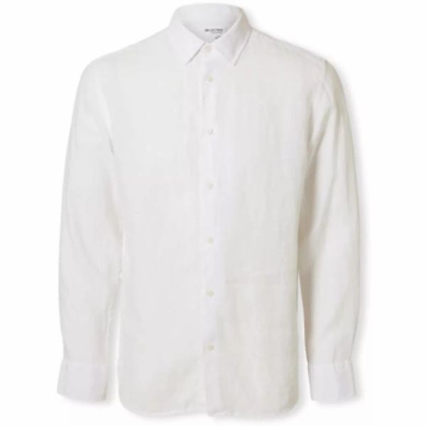 Selected  Hemdbluse Regkylian-Linen Shirt - White günstig online kaufen