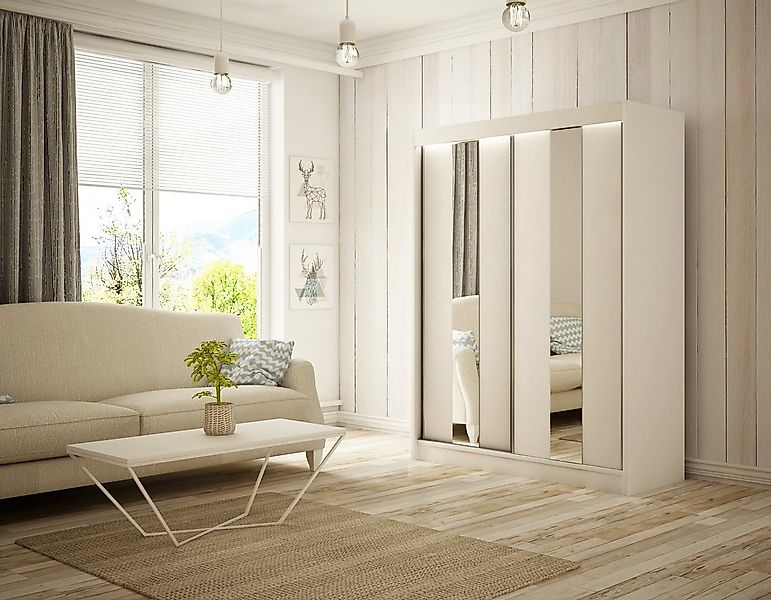 ALTDECOR Schiebetürenschrank LUKIA (Kleiderschrank Garderobenschrank mit vi günstig online kaufen