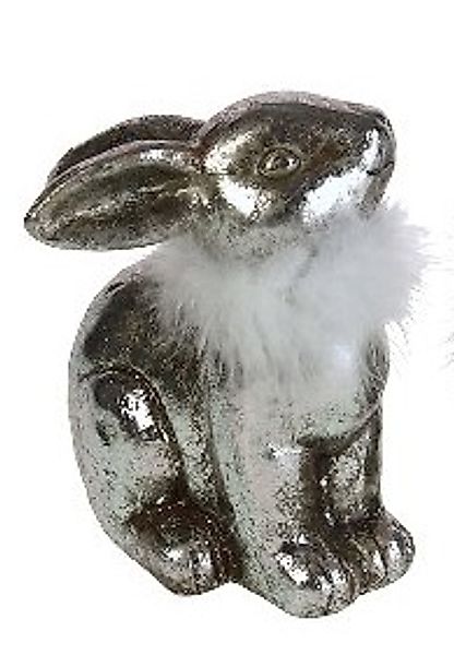 Dekofigur HASE Federboa 14x10x20 cm silberfarbig von Werner Voß günstig online kaufen