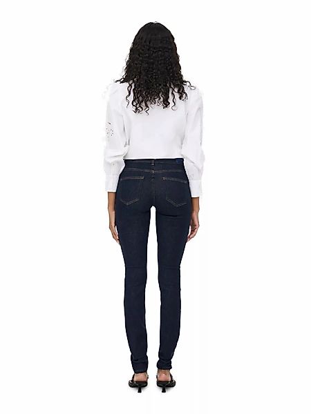 Only Damen Jeans ONLBLUSH MID SK REA023 - Skinny Fit - Blau - Dark Blue Den günstig online kaufen