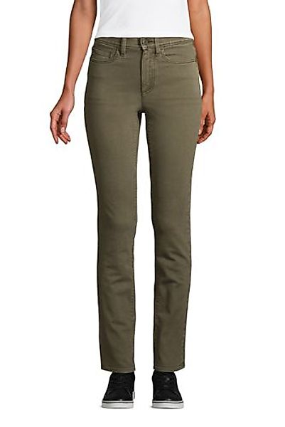 Farbige Shaping Jeans EcoVero, Straight Fit High Waist, Damen, Größe: 46 32 günstig online kaufen