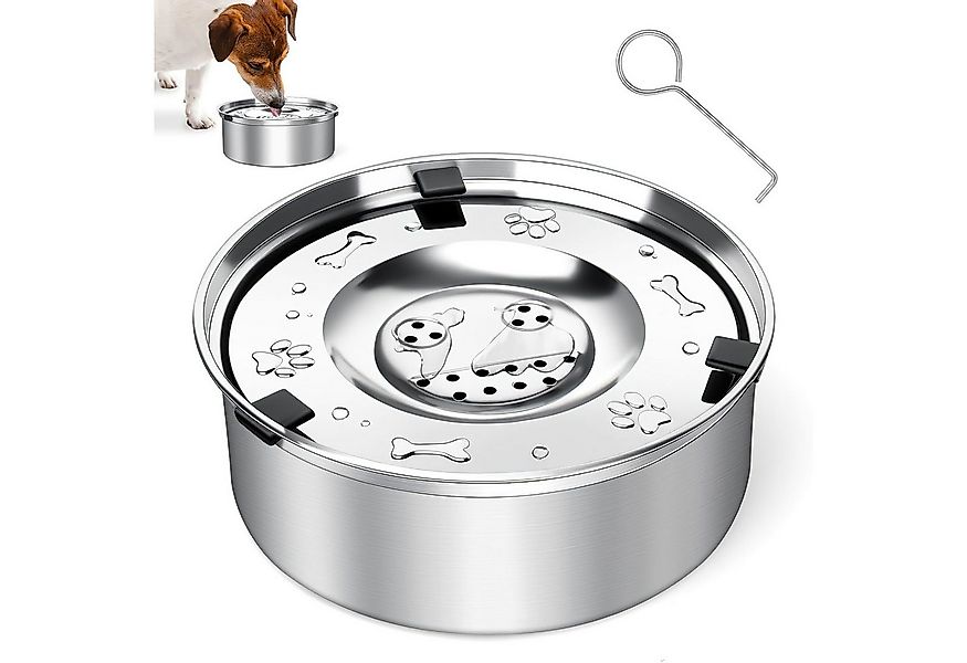 HEYHIPPO Wasserspender Trinknapf für Haustiere aus Edelstahl 304 3 l, Vier günstig online kaufen