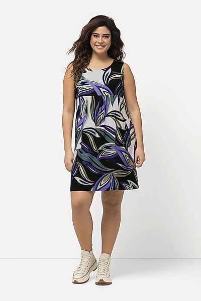 Ulla Popken Jerseykleid Jerseykleid Blätter A-Linie günstig online kaufen