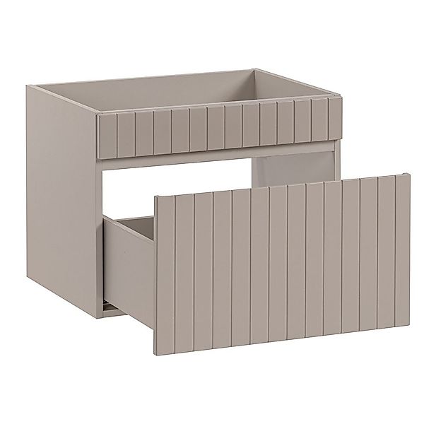 Lomadox Waschbeckenschrank IRAKLIO-56-CASHMERE Kaschmir, Rillen Design, günstig online kaufen