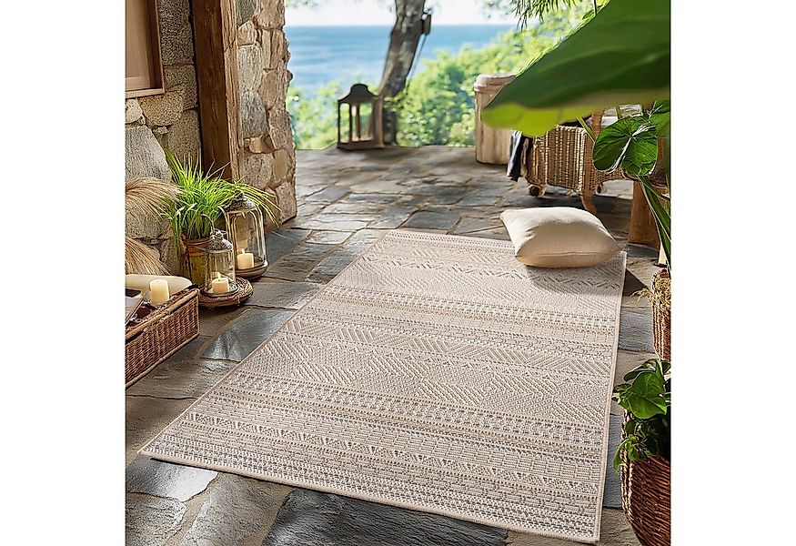 SIMPEX24 Outdoorteppich Boho Design, Läufer, Höhe: 5 mm, Outdoor Teppich We günstig online kaufen