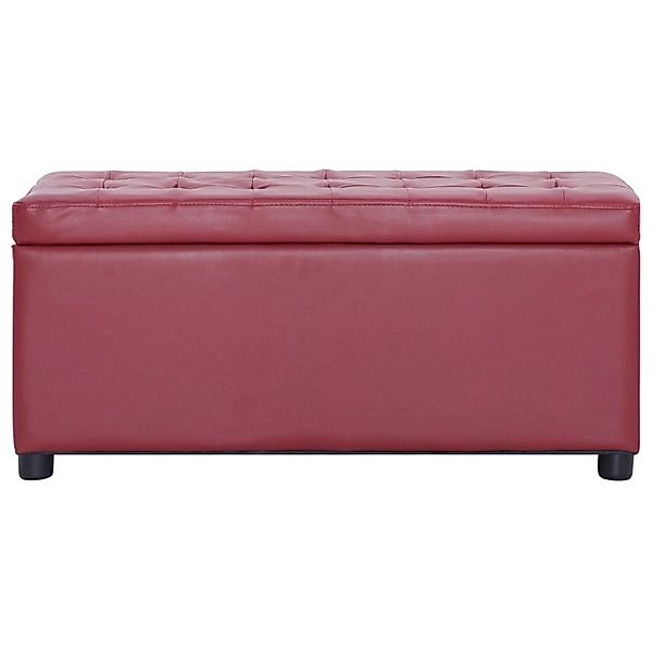 vidaXL Ottoman mit Stauraum 87,5 cm Weinrot Kunstleder günstig online kaufen
