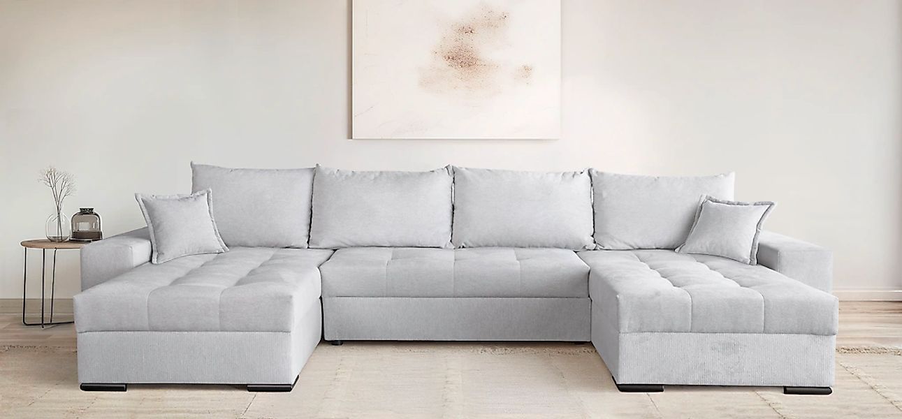 OTTO home Wohnlandschaft "U-Form Home System" 2 Ottomanen,Bonnelfederkern, günstig online kaufen