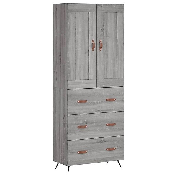 vidaXL Highboard Grau Sonoma 69,5x34x180 cm Holzwerkstoff 3199727 günstig online kaufen