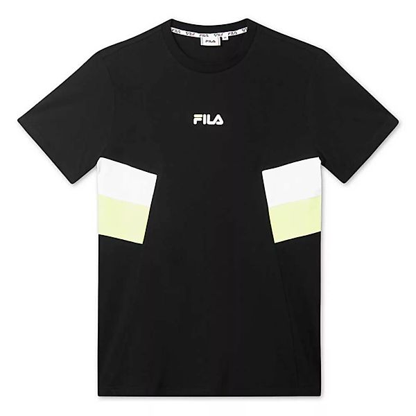 Fila Barry Kurzärmeliges T-shirt S Black / Bright White / Sharp Green günstig online kaufen