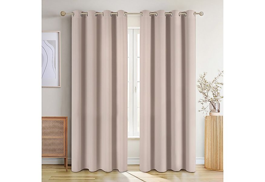 Blumtal Verdunkelungsvorhang 2er-Set Gardinen Wärmeisolierend Blickdicht (2 günstig online kaufen