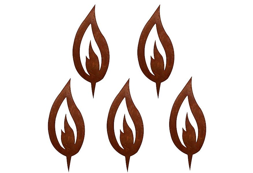 Rostikal Gartenstecker Flammen Dekostecker Weihnachten Deko (5-St) Echter R günstig online kaufen