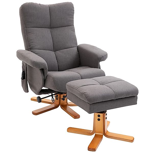 HOMCOM Massagesessel Fernsehsessel mit Fußhocker, aus günstig online kaufen