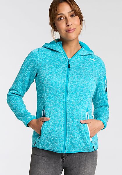 CMP Strickfleecejacke "KNITTED MELANGE HOODY WOMAN HOODY", (1 St.), mit Kap günstig online kaufen