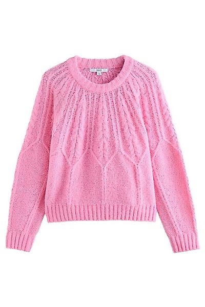 Next Rundhalspullover Pullover mit Zopfstrickmuster, Rundhalsausschnitt (1- günstig online kaufen