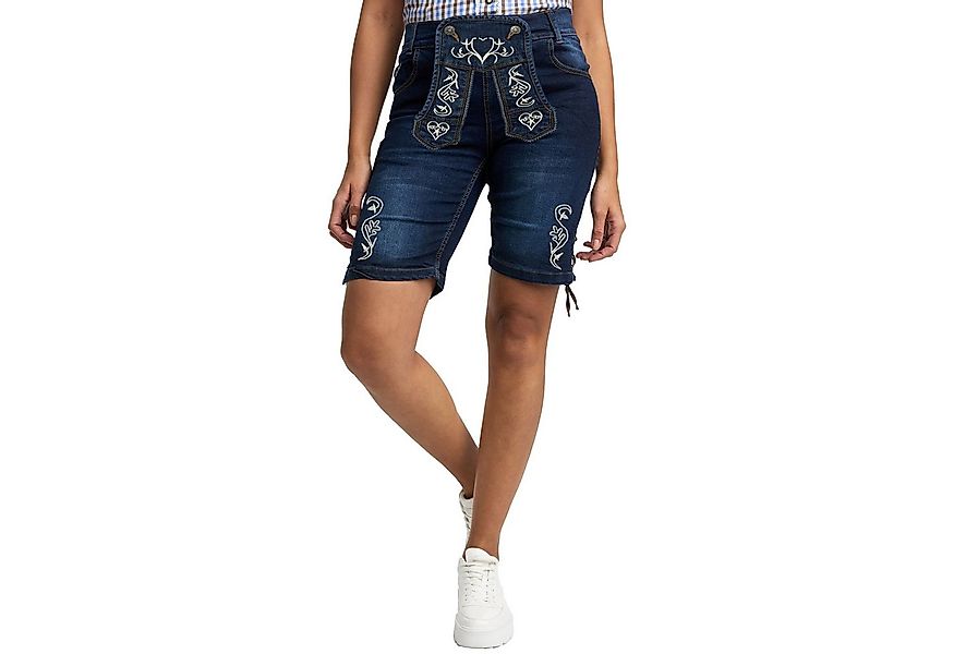 Steigenhöfer Manufaktur Trachtenjeans im Lederhosen Look - Damen Shorts - S günstig online kaufen
