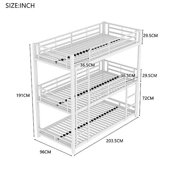 TavilaEcon Etagenbett Metallbett Eisenbett Jugendbett Kinderbett Bettgestel günstig online kaufen