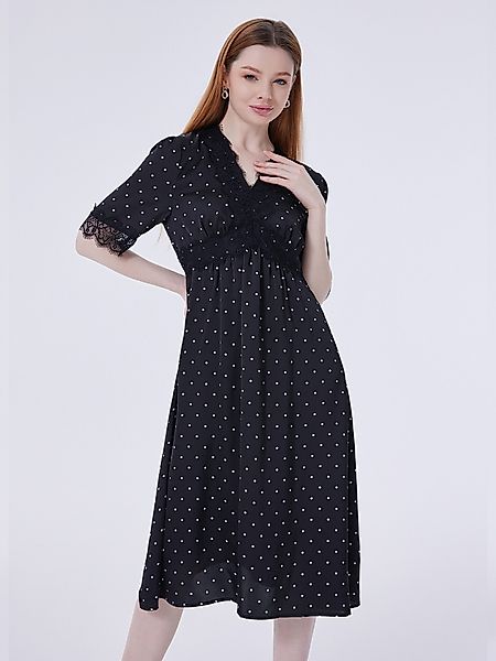 LAPA PLUS Midikleid Damen V-Neck Sommerkleid günstig online kaufen