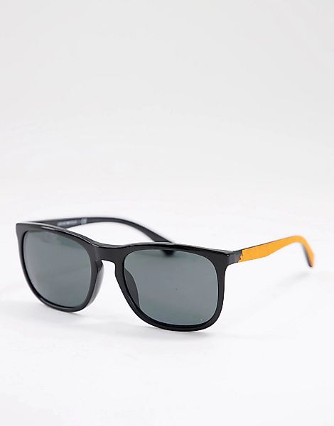 Emporio Armani – Sonnenbrille mit eckigen Gläsern-Schwarz günstig online kaufen