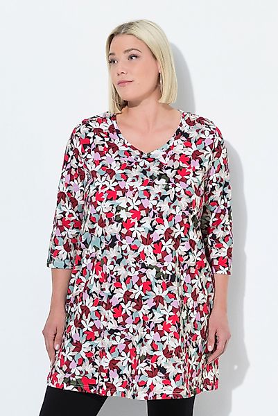 Ulla Popken Longshirt Longshirt Blüten A-Linie günstig online kaufen