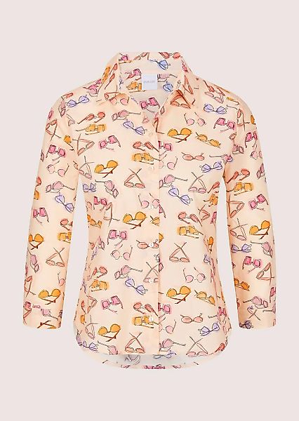 MADELEINE Hemdbluse "Hemdbluse Druckbluse mit Brillen-Muster" Bluse mit Uni günstig online kaufen