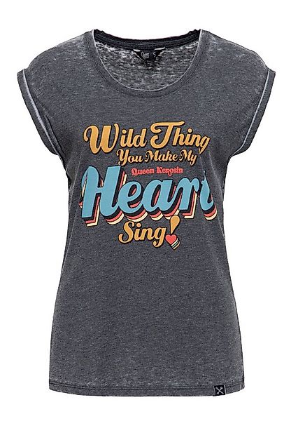 QueenKerosin Print-Shirt Wild Thing (1-tlg) Frontprint im Retro-Stil günstig online kaufen