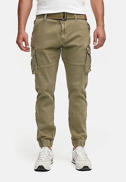 Indicode Cargohose Herren Kerr Cargo Hose Herrenhose aus elastischer Baumwo günstig online kaufen