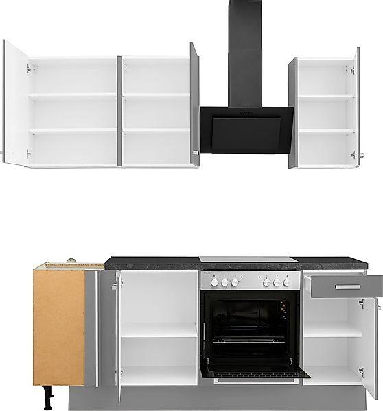 OPTIFIT Winkelküche "Parma", mit E-Geräten, Stellbreite 215x175 cm günstig online kaufen