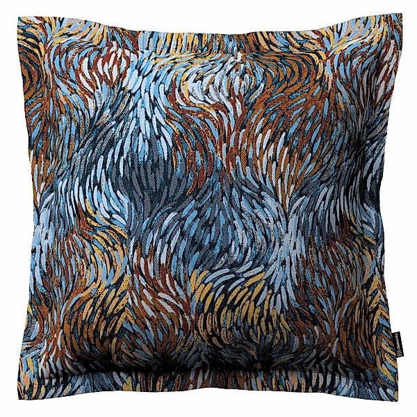 Kissenhülle Mona mit Stehsaum, blau- orange, 45 x 45 cm, Intenso Premium (1 günstig online kaufen