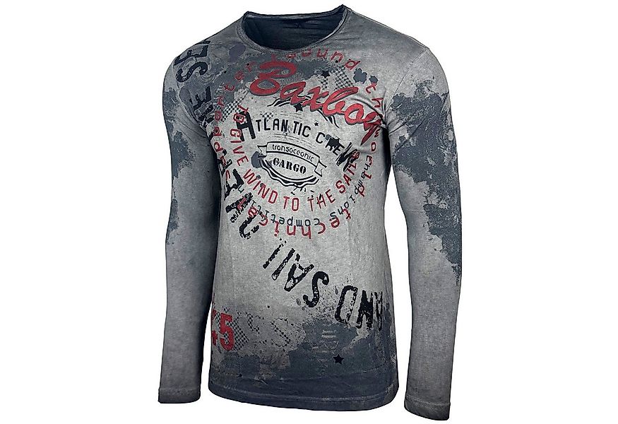 Baxboy Longshirt Baxboy Herren Longsleeve T-Shirt Langarmshirt Aufdruck Obe günstig online kaufen