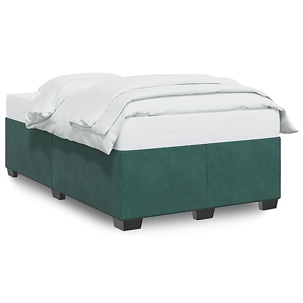 vidaXL Bettgestell ohne Matratze Dunkelgrün 120x190 cm Samt 3284622 günstig online kaufen