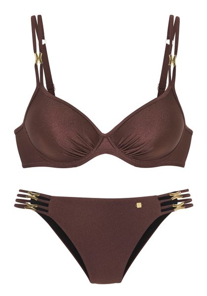 JETTE Bügel-Bikini Giulia mit goldfarbener Glanzbeschichtung günstig online kaufen