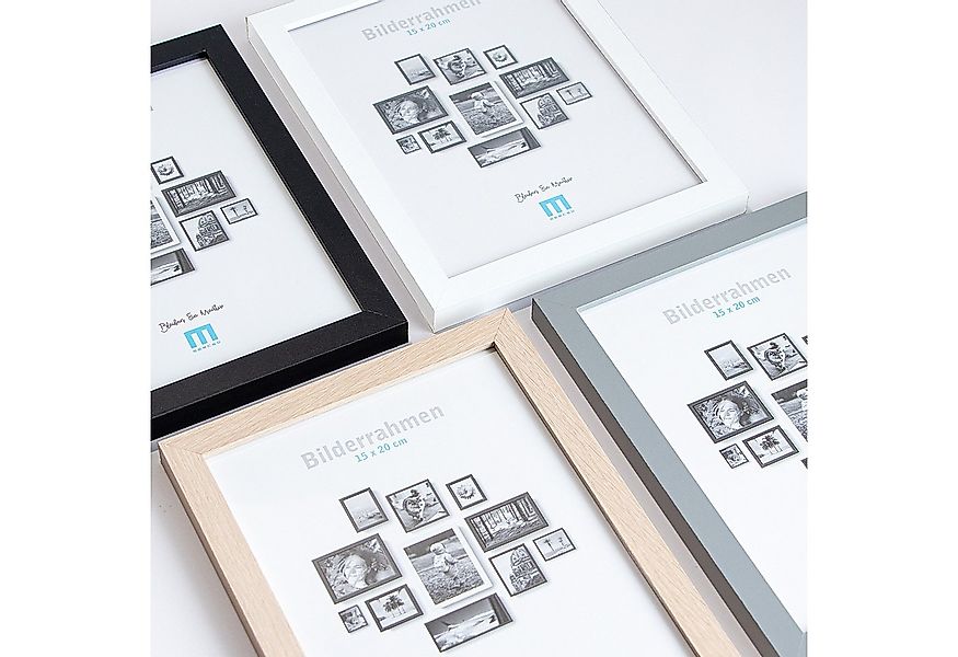 M MERCEO Bilderrahmen, 6er Set 15x15cm Bilderrahmen in weiß (MDF, Acrylglas günstig online kaufen