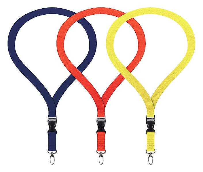 WEBBOMB Schlüsselanhänger 3x Lanyard unbedruckt Schlüsselbänder günstig online kaufen