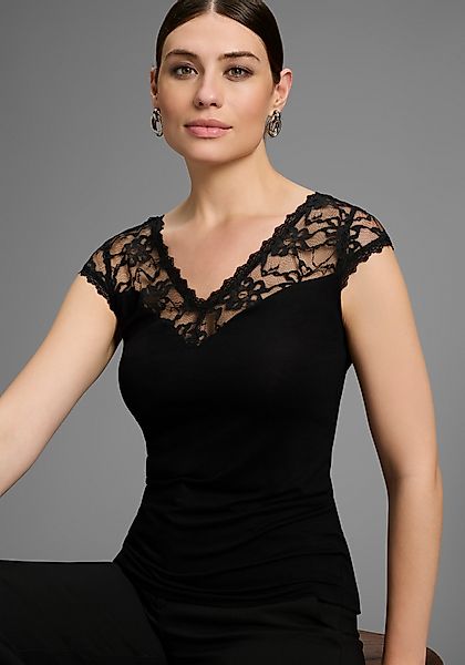 Melrose Spitzenshirt taillierter Schnitt, elastisches Material, günstig online kaufen