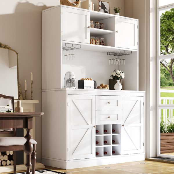 Odikalo Küchenbuffet Küchenschrank Hochschrank Buffetschrank (Küchenschrank günstig online kaufen