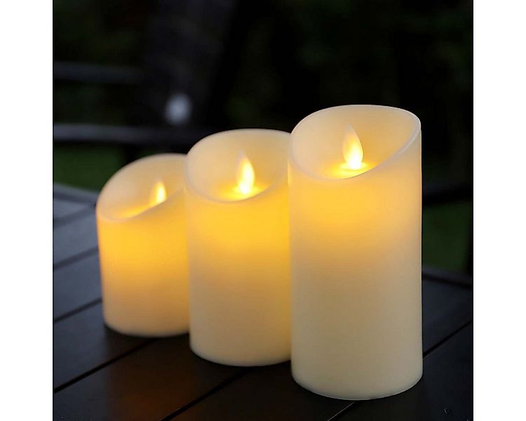 Salcar LED-Kerze 3er Set Kerzen LED Weihnachtskerzen Kabellos Batterie Kerz günstig online kaufen