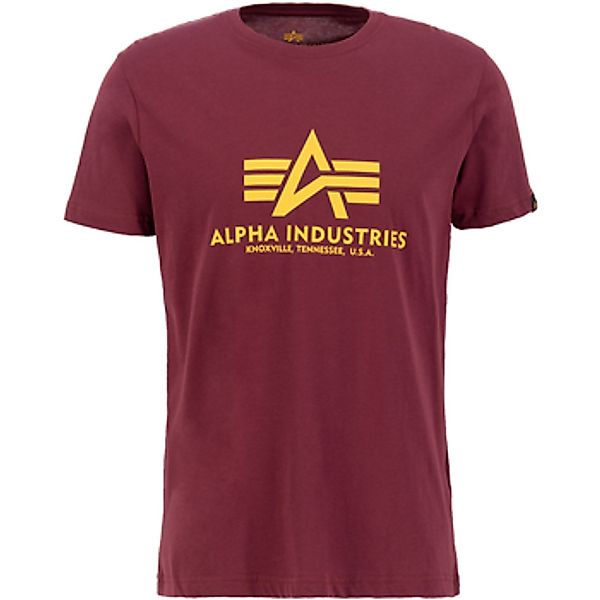 Alpha Industries  T-Shirts & Poloshirts Basic T-Shirt - burgundy günstig online kaufen