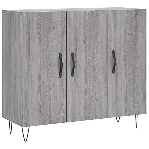vidaXL Sideboard Grau Sonoma 90x34x80 cm Holzwerkstoff 828106 günstig online kaufen