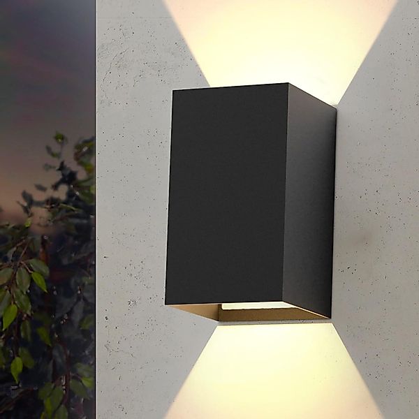 ZMH LED Wandleuchte Außenwandleuchte Schwarz Up günstig online kaufen