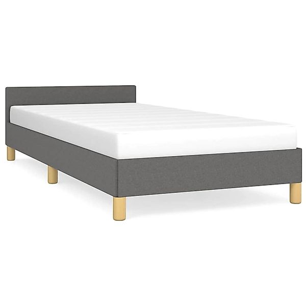 vidaXL Bettgestell ohne Matratze Dunkelgrau 100x200 cm Stoff 347392 günstig online kaufen
