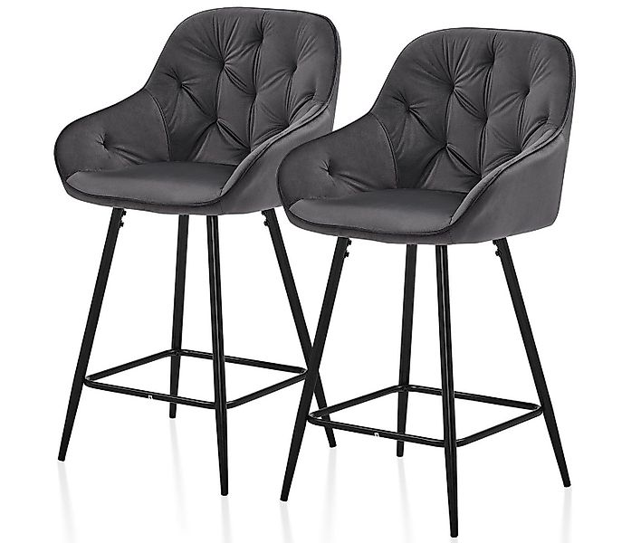 Ofcasa Barhocker Samt Barstuhl (2er Set), günstig online kaufen