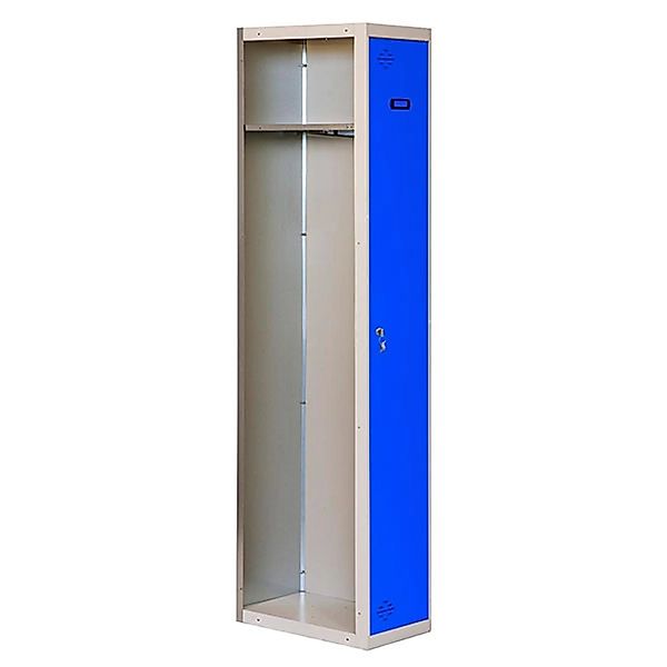 PROREGAL Spind AMEGO HxBxT 180 x 30 x 50 cm 1 Abteil Anbaumodul Grau-Blau S günstig online kaufen