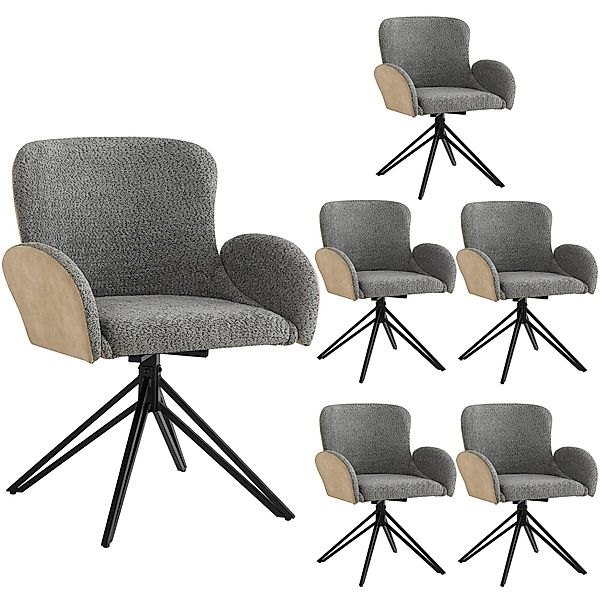 HAUSS SPOLE Esszimmerstuhl 6er mit schwarzen günstig online kaufen