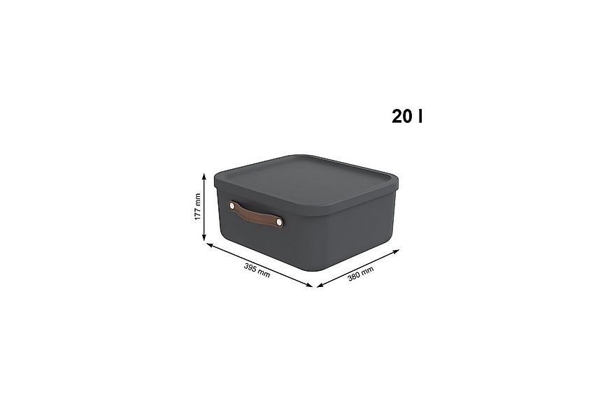 ROTHO Aufbewahrungsbox 2er-Set Kiste mit Deckel Maloja 20l (Aufbewahrungsse günstig online kaufen